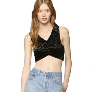 Urban Outfitters Starting At Stars Velvet Crop Top